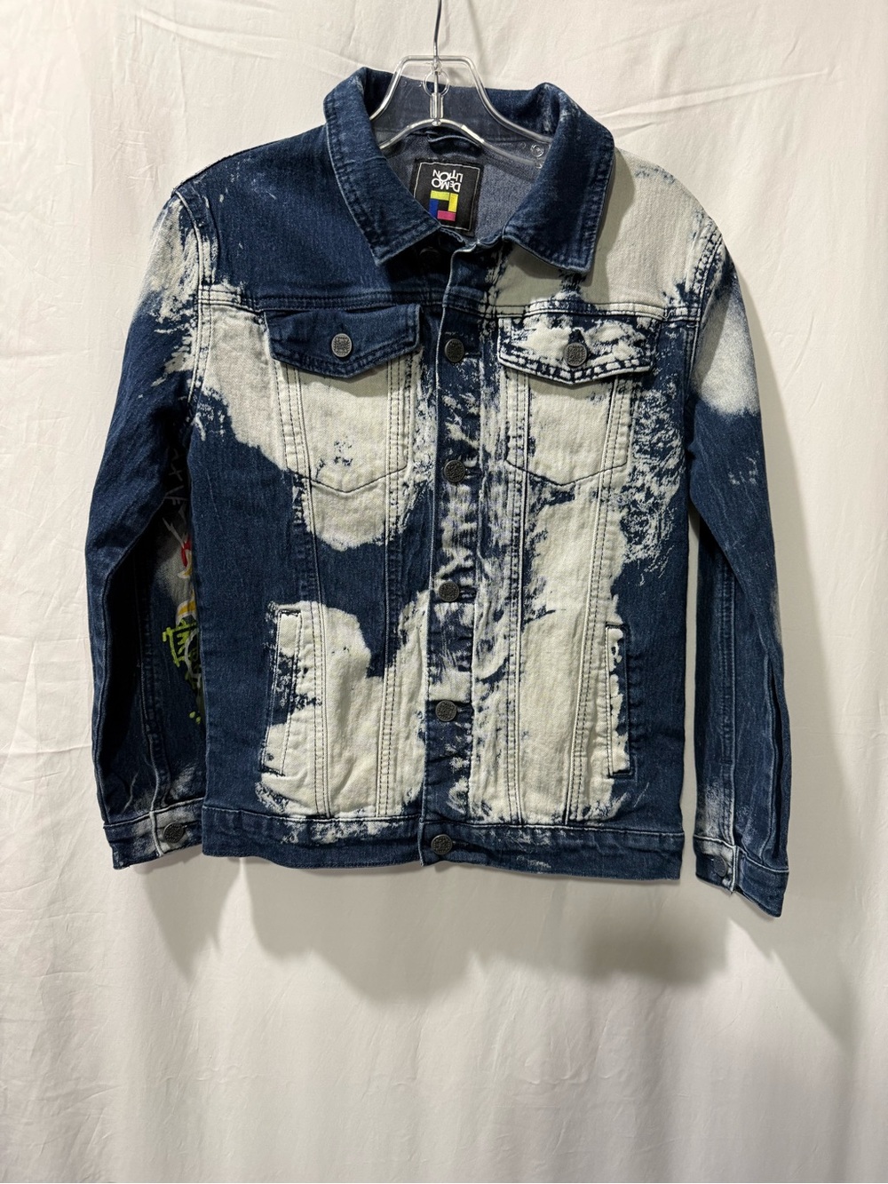 Bleached Blue & White Denim Jacket by NoFly Club